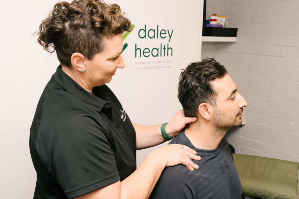 Neck injury treatment with Daley Health chiropractor